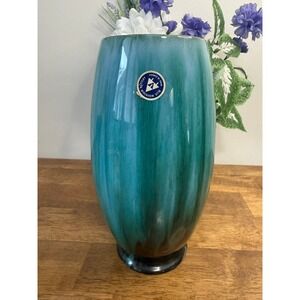 Vintage Blue Mountain Pottery Tall Vase Canadian Drip Glaze Mid Century MCM BMP